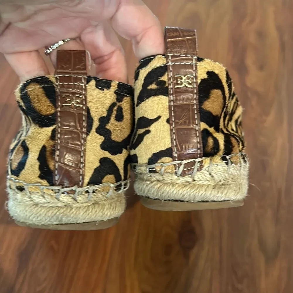 Sam Edelman leopard for espadrille's leather size 8